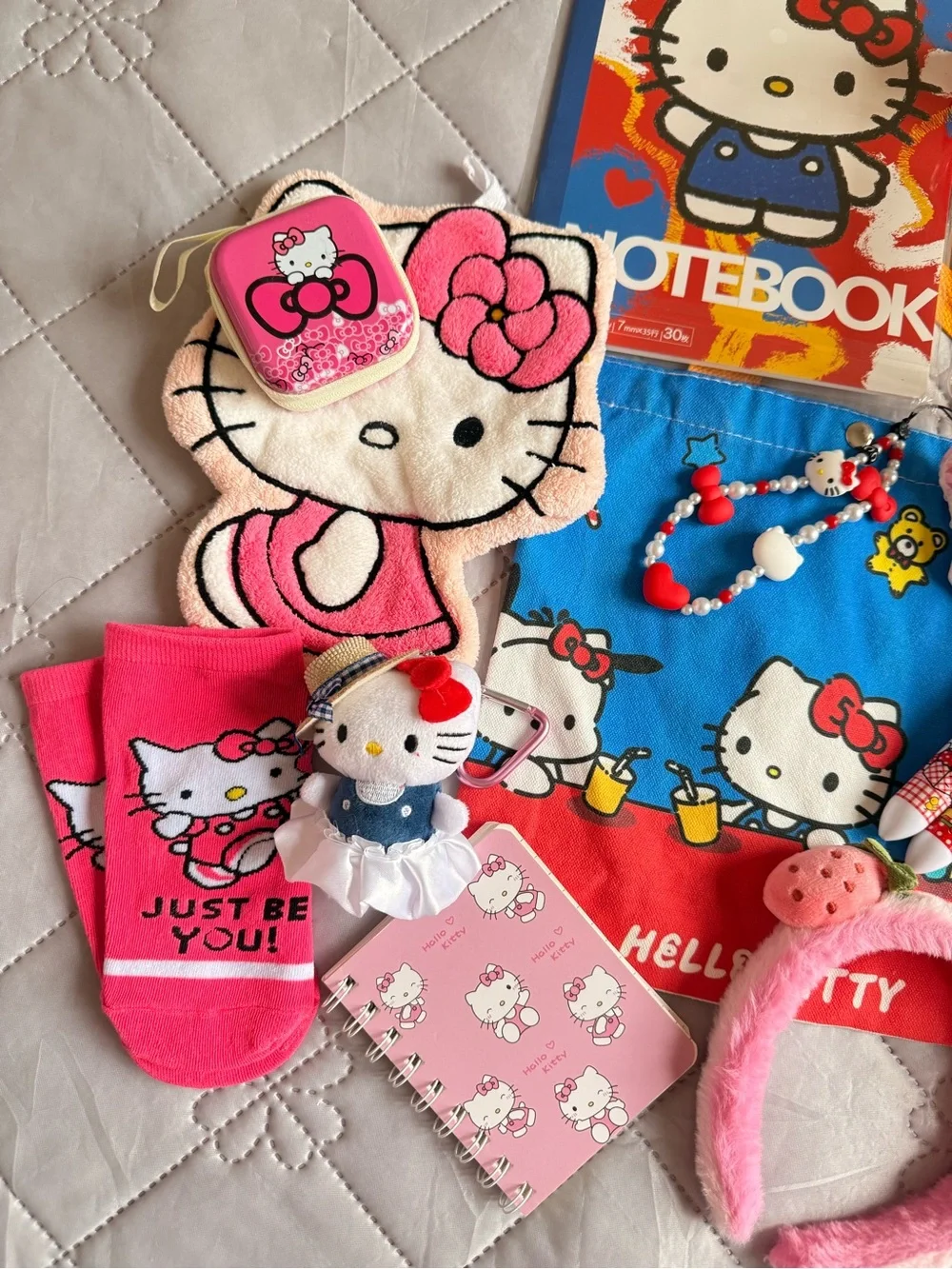 Hello Kitty Pink Kids Accessory Bundle with Notebook & Headband